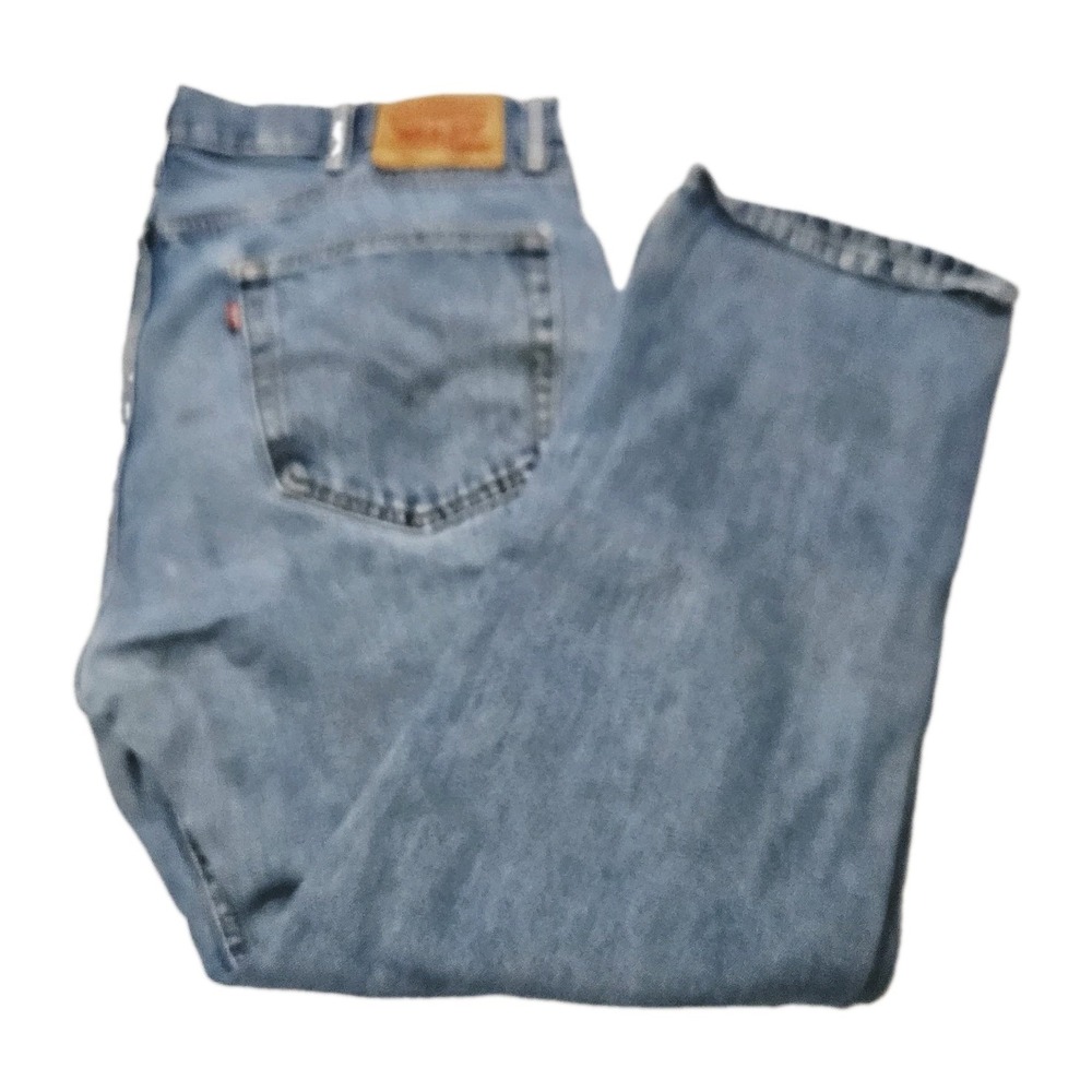 VINTAGE Levis 505 Jeans Mens tag 38x30 Straight Regular Light Wash USA 90s